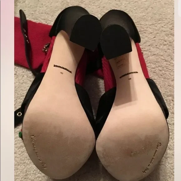 Rare Dolce & Gabbana Black Satin Heel Knit Sock and Appliqué - Picture 5 of 7